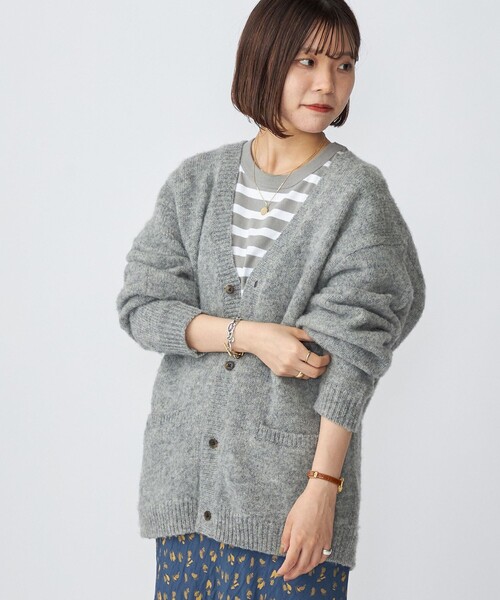 SHIPS（シップス）の「*SHIPS: 〈シェットランドタイプ〉 ウール シャギードッグ ニット カーディガン（カーディガン/ボレロ・メンズ・ブラック/グリーン/グレー/アイボリー/ラベンダー/コバルトブルー・SMALL/X-LARGE/MEDIUM/LARGE）」の21枚目の写真