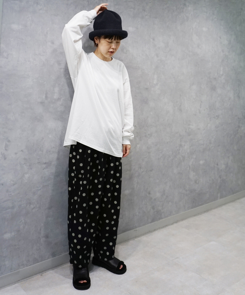 JOURNAL STANDARD LUXE(ジャーナルスタンダード ラックス)の「リネンドットタックバルーンパンツ(その他パンツ・レディース・ブラック/ブルー・FREE)」の9枚目の写真