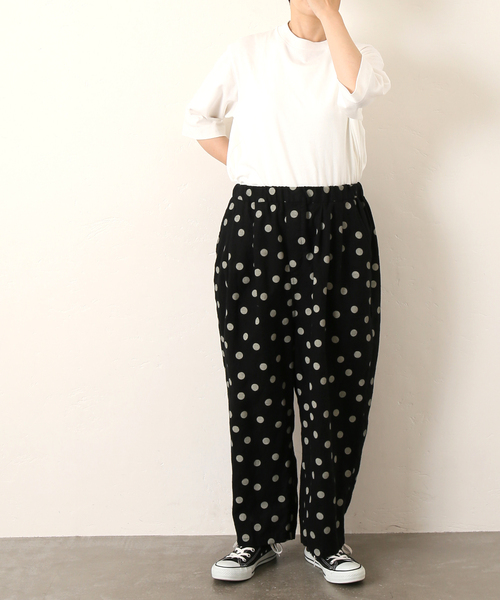 JOURNAL STANDARD LUXE(ジャーナルスタンダード ラックス)の「リネンドットタックバルーンパンツ(その他パンツ・レディース・ブラック/ブルー・FREE)」の7枚目の写真