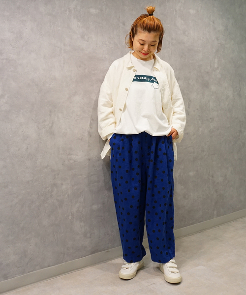 JOURNAL STANDARD LUXE(ジャーナルスタンダード ラックス)の「リネンドットタックバルーンパンツ(その他パンツ・レディース・ブラック/ブルー・FREE)」の5枚目の写真