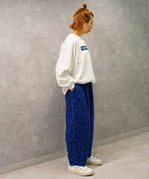 JOURNAL STANDARD LUXE(ジャーナルスタンダード ラックス)の「リネンドットタックバルーンパンツ(その他パンツ・レディース・ブラック/ブルー・FREE)」の8枚目の写真