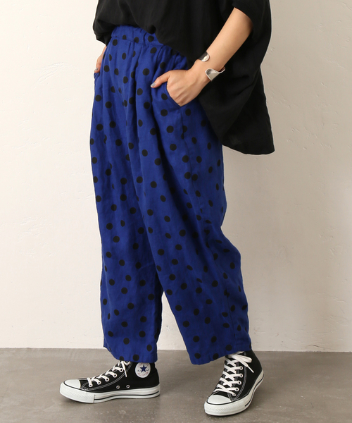 JOURNAL STANDARD LUXE(ジャーナルスタンダード ラックス)の「リネンドットタックバルーンパンツ(その他パンツ・レディース・ブラック/ブルー・FREE)」の13枚目の写真