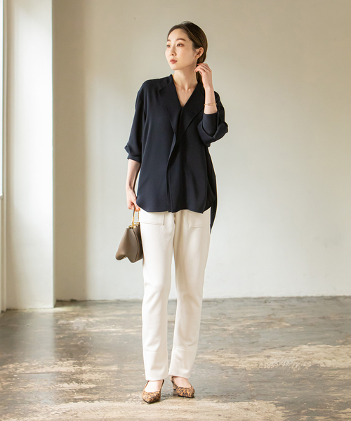 エステルダブルクロステーラードブラウス