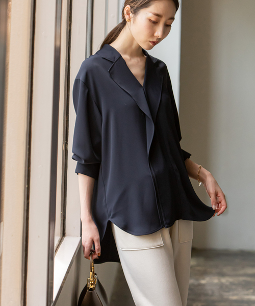 エステルダブルクロステーラードブラウス