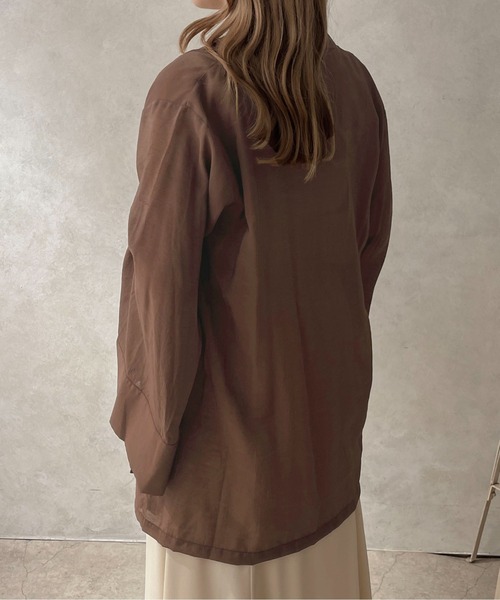 apres jour clair（アプレジュールクレア）の「【apres jour clair】スリットスリーブチュニックシャツ【ZOZOTOWN限定アイテム】（シャツ/ブラウス・レディース・アイボリー/ベージュ/ブラウン系その他・X-LARGE/フリー）」の15枚目の写真