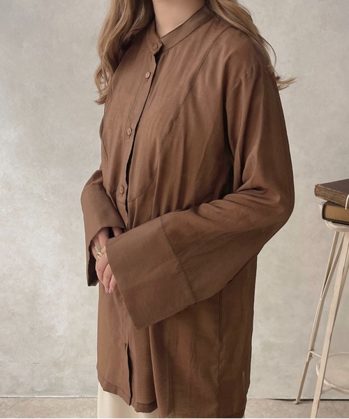 apres jour clair（アプレジュールクレア）の「【apres jour clair】スリットスリーブチュニックシャツ【ZOZOTOWN限定アイテム】（シャツ/ブラウス・レディース・アイボリー/ベージュ/ブラウン系その他・X-LARGE/フリー）」の20枚目の写真