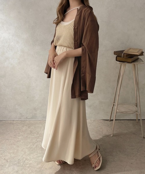 apres jour clair（アプレジュールクレア）の「【apres jour clair】スリットスリーブチュニックシャツ【ZOZOTOWN限定アイテム】（シャツ/ブラウス・レディース・アイボリー/ベージュ/ブラウン系その他・X-LARGE/フリー）」の16枚目の写真