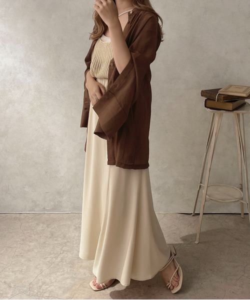 apres jour clair（アプレジュールクレア）の「【apres jour clair】スリットスリーブチュニックシャツ【ZOZOTOWN限定アイテム】（シャツ/ブラウス・レディース・アイボリー/ベージュ/ブラウン系その他・X-LARGE/フリー）」の17枚目の写真