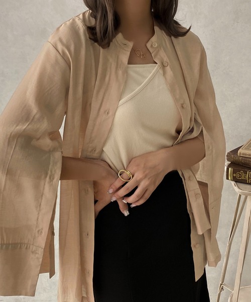 apres jour clair（アプレジュールクレア）の「【apres jour clair】スリットスリーブチュニックシャツ【ZOZOTOWN限定アイテム】（シャツ/ブラウス・レディース・アイボリー/ベージュ/ブラウン系その他・X-LARGE/フリー）」の22枚目の写真