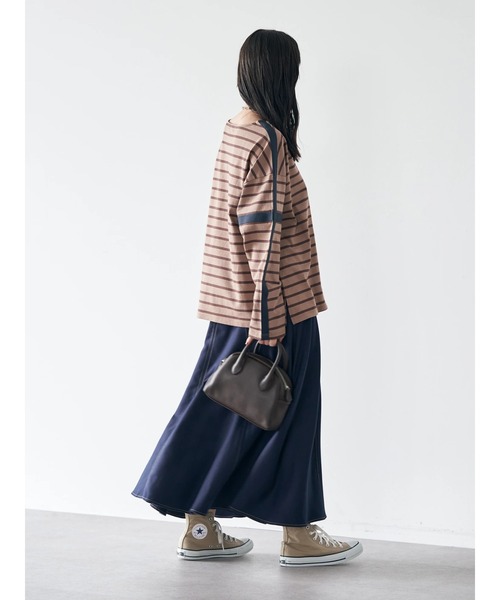 earth music&ecology（アースミュージックアンドエコロジー）の「カラーパイピングボーダープルオーバー（Tシャツ/カットソー・レディース・ブラウン/グレー/グリーン/アイボリー・FREE）」の10枚目の写真