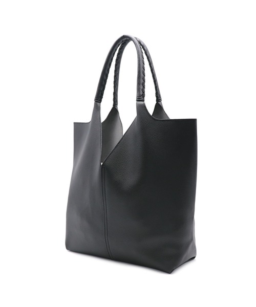 GUSCIO(グッシオ)の「【グッシオベーシック】センター切り替えVカットトートバッグ(トートバッグ・レディース・ブラック/グレー/カーキ/グレイッシュベージュ/アイボリー/ダークグレー・FREE)」の9枚目の写真