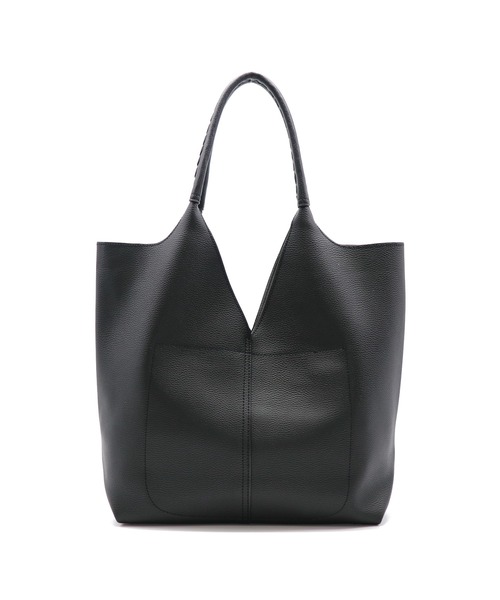 GUSCIO(グッシオ)の「【グッシオベーシック】センター切り替えVカットトートバッグ(トートバッグ・レディース・ブラック/グレー/カーキ/グレイッシュベージュ/アイボリー/ダークグレー・FREE)」の8枚目の写真