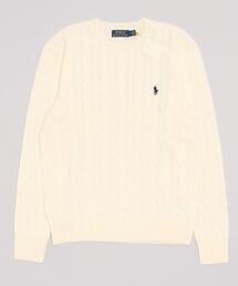 POLO RALPH LAUREN ウールカシミヤロングニット グレー POLO RALPH LAUREN（ポロ ラルフ ローレン）の「ストライプド