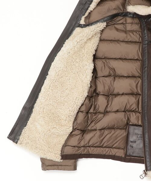 Ten-C（テンシー）の「Ten-C / テンシー：SHEARLING HOODED LINER -BRW-：TC-J0126-036[MUS]（ダウンジャケット/コート・メンズ・ブラウン・44）」の3枚目の写真