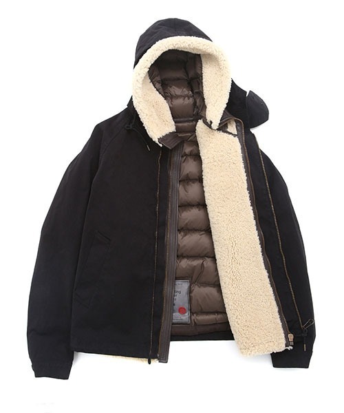 Ten-C（テンシー）の「Ten-C / テンシー：SHEARLING HOODED LINER -BRW-：TC-J0126-036[MUS]（ダウンジャケット/コート・メンズ・ブラウン・44）」の9枚目の写真