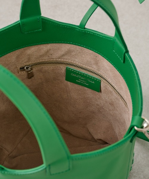 BEARDSLEY（ビアズリー）の「《CHIRISTIAN VILLA》レザートートバッグ（ショルダーバッグ・レディース・ブラック/グリーン・FREE）」の3枚目の写真