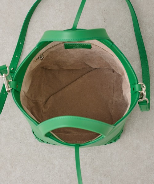 BEARDSLEY（ビアズリー）の「《CHIRISTIAN VILLA》レザートートバッグ（ショルダーバッグ・レディース・ブラック/グリーン・FREE）」の8枚目の写真