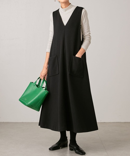 BEARDSLEY（ビアズリー）の「《CHIRISTIAN VILLA》レザートートバッグ（ショルダーバッグ・レディース・ブラック/グリーン・FREE）」の11枚目の写真