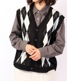 SUGGESTION（サジェッション）の「SUGGESTION アーガイル柄ニットジレ 2022AW（ベスト・メンズ）」