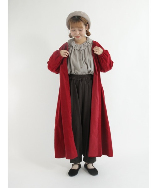 Samansa Mos2（サマンサ モスモス）の「コーデュロイ前後着ワンピース（ワンピース・レディース・レッド/グリーン/ピンク/ブラウン・ﾌﾘ-）」の5枚目の写真