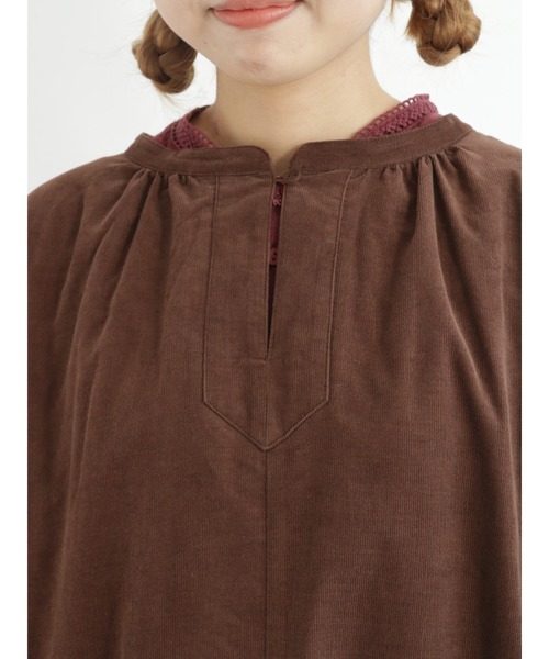 Samansa Mos2（サマンサ モスモス）の「コーデュロイ前後着ワンピース（ワンピース・レディース・レッド/グリーン/ピンク/ブラウン・ﾌﾘ-）」の15枚目の写真