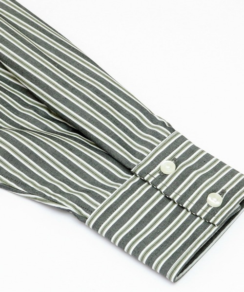 TOKYO SHIRTS（トウキョウシャツ）の「形態安定ノーアイロン BIGシルエット カジュアル長袖シャツ（シャツ/ブラウス・レディース・グレー・FREE）」の4枚目の写真