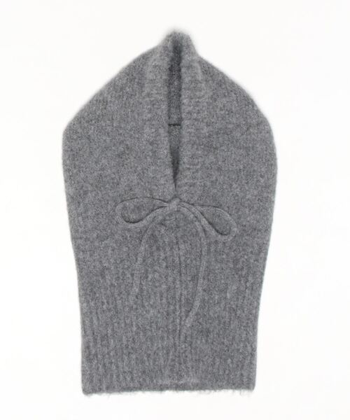 Q（キュー）の「バラクラバフードウォーマー（ネックウォーマー/スヌード・レディース・ブラック/ライトグレー・ONE SIZE）」の4枚目の写真