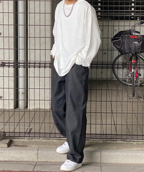 kutir(クティール)の「オーバーサイズビリヤードロンT(Tシャツ/カットソー・メンズ・ブラック/オフホワイト・MEDIUM/LARGE)」の5枚目の写真