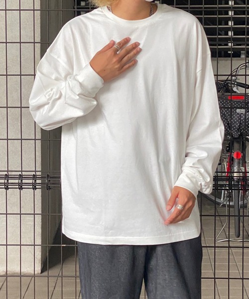 kutir(クティール)の「オーバーサイズビリヤードロンT(Tシャツ/カットソー・メンズ・ブラック/オフホワイト・MEDIUM/LARGE)」の8枚目の写真