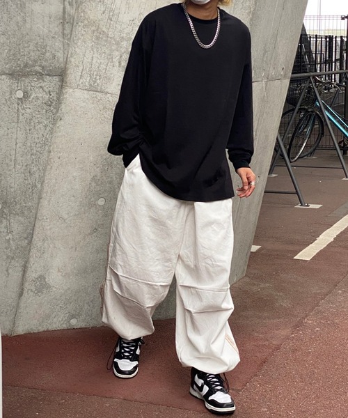 kutir(クティール)の「オーバーサイズビリヤードロンT(Tシャツ/カットソー・メンズ・ブラック/オフホワイト・MEDIUM/LARGE)」の12枚目の写真