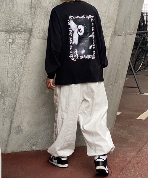 kutir(クティール)の「オーバーサイズビリヤードロンT(Tシャツ/カットソー・メンズ・ブラック/オフホワイト・MEDIUM/LARGE)」の14枚目の写真