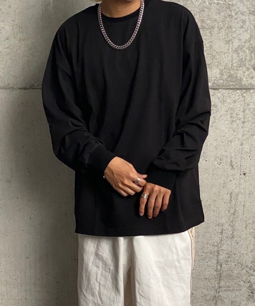 kutir(クティール)の「オーバーサイズビリヤードロンT(Tシャツ/カットソー・メンズ・ブラック/オフホワイト・MEDIUM/LARGE)」の16枚目の写真
