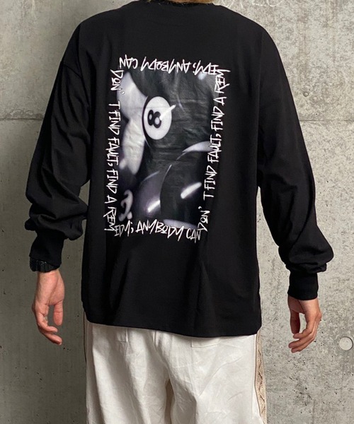 kutir(クティール)の「オーバーサイズビリヤードロンT(Tシャツ/カットソー・メンズ・ブラック/オフホワイト・MEDIUM/LARGE)」の3枚目の写真