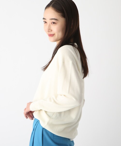 OPAQUE.CLIP（オペークドットクリップ）の「◆【Filivivi/フィルビビ】FOLCO デザインVネックニット（ニット/セーター・レディース・ホワイト系/ネイビー系5/サンドベージュ/ブラック・38/36/40/42）」の6枚目の写真