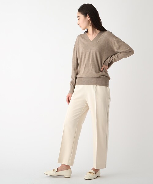 OPAQUE.CLIP（オペークドットクリップ）の「◆【Filivivi/フィルビビ】FOLCO デザインVネックニット（ニット/セーター・レディース・ホワイト系/ネイビー系5/サンドベージュ/ブラック・38/36/40/42）」の16枚目の写真