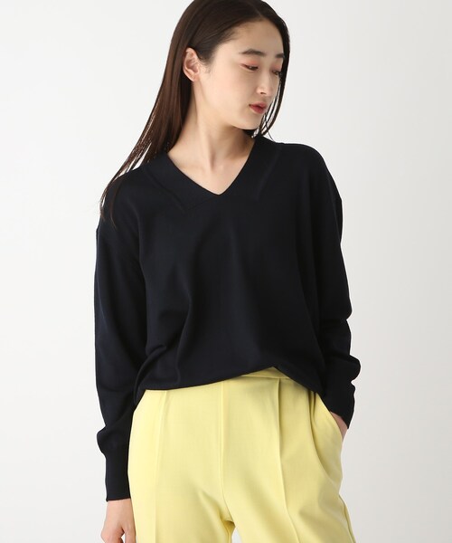 OPAQUE.CLIP（オペークドットクリップ）の「◆【Filivivi/フィルビビ】FOLCO デザインVネックニット（ニット/セーター・レディース・ホワイト系/ネイビー系5/サンドベージュ/ブラック・38/36/40/42）」の20枚目の写真