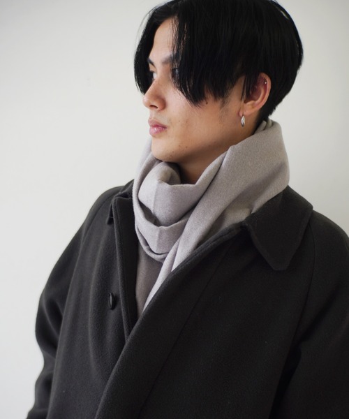 Port（ポート）の「大判 無地 マフラー（マフラー・メンズ・ブラック/ブルー/グレー/ネイビー・FREE）」の15枚目の写真