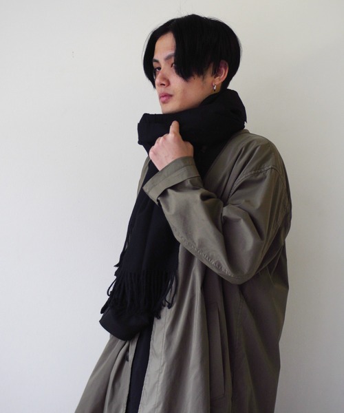 Port（ポート）の「大判 無地 マフラー（マフラー・メンズ・ブラック/ブルー/グレー/ネイビー・FREE）」の12枚目の写真