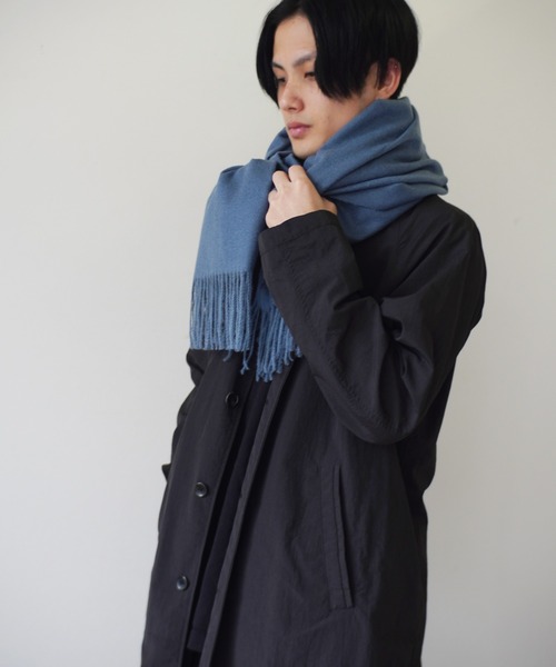 Port（ポート）の「大判 無地 マフラー（マフラー・メンズ・ブラック/ブルー/グレー/ネイビー・FREE）」の17枚目の写真