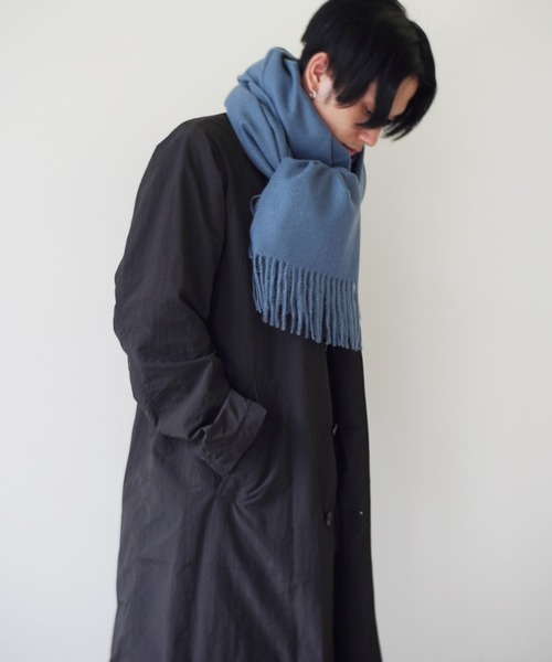 Port（ポート）の「大判 無地 マフラー（マフラー・メンズ・ブラック/ブルー/グレー/ネイビー・FREE）」の14枚目の写真