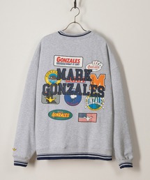 （What it isNt）ART BY MARKGONZALES（ワットイットイズント）の「【(What it isNt) ART BY MARK GONZALES/ワットイズイズント マークゴンザレス】リブラインコラージュプリントスウェット/バックプリント/ビッグシルエット/裏起毛（スウェット・メンズ）」