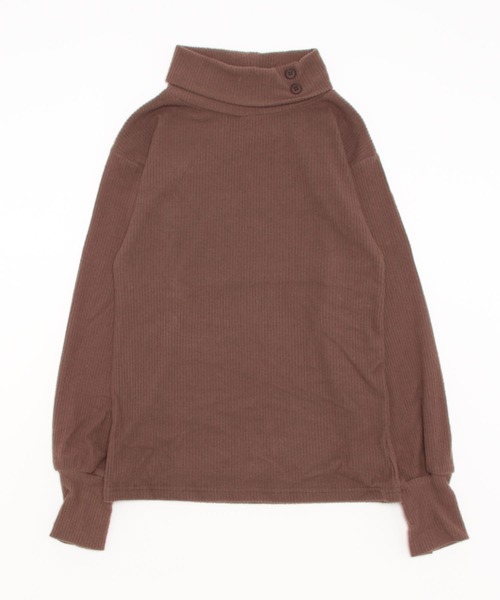 Amourire（アムリール）の「テレコハイネックプルオーバー（Tシャツ/カットソー・レディース・ベージュ/グリーン/ブラウン/ブラック・M/L）」の16枚目の写真