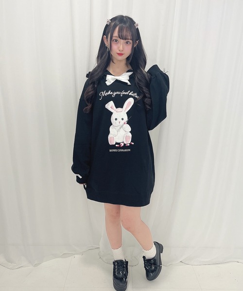 【限定値下げ】Honey Cinnamon パーカー 黒 フレンチガーリー Honey Cinnamon - ハニーシナモン パーカーの通販 by ゆめs shop