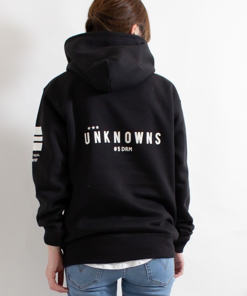 ALL ORDINARIES（オールオーディナリーズ）の「【＃5 DREAM（ナンバーファイブドリーム）】#5 UNKNOWNS 裏起毛プルパーカー（パーカー・メンズ・ブラック/杢グレー/バーガンディー・L/M/XL）」の2枚目の写真