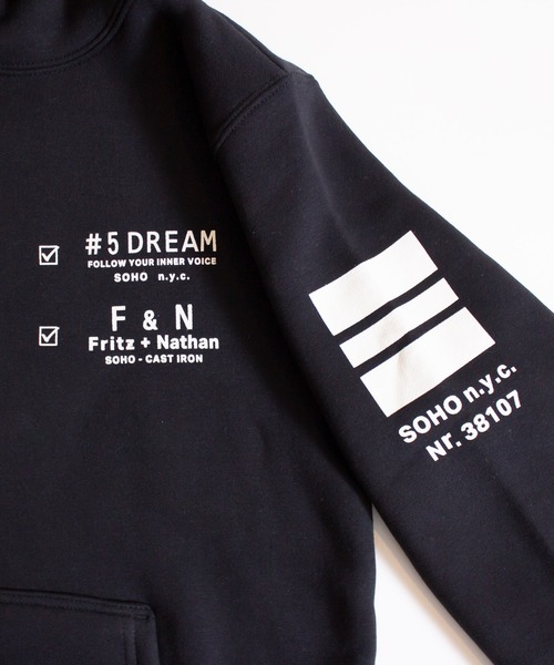 ALL ORDINARIES（オールオーディナリーズ）の「【＃5 DREAM（ナンバーファイブドリーム）】#5 UNKNOWNS 裏起毛プルパーカー（パーカー・メンズ・ブラック/杢グレー/バーガンディー・L/M/XL）」の13枚目の写真