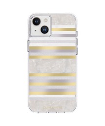 Case-Mate（ケースメイト）の「iPhone14Plus 6.7inch Case-Mate Pearl Stripes MagSafe対応・3.0m落下耐衝撃・抗菌・リサイクル素材（スマホケース/カバー・レディース）」