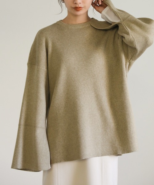 select MOCA(セレクトモカ)の「オープンスリーブクルーネックトップス(Tシャツ/カットソー・レディース・ピンク/グレイッシュベージュ/アイボリー/ブラック・FREE)」の4枚目の写真
