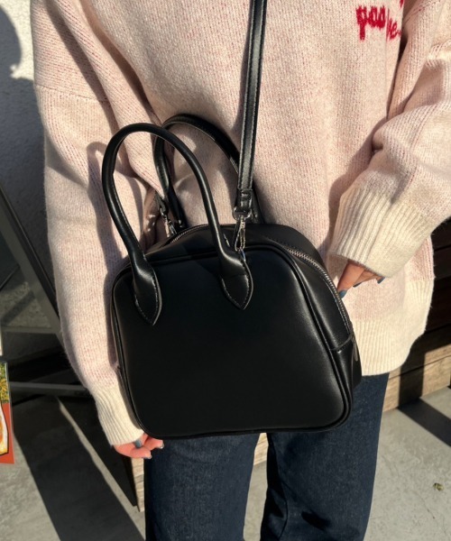 nemne store(ネンネストア)の「【nemne】2wayミニボストンショルダーバッグ(ショルダーバッグ・レディース・ブラック/ベージュ/ブラウン・フリー)」の16枚目の写真