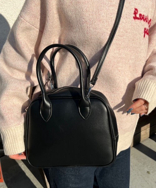 nemne store(ネンネストア)の「【nemne】2wayミニボストンショルダーバッグ(ショルダーバッグ・レディース・ブラック/ベージュ/ブラウン・フリー)」の12枚目の写真