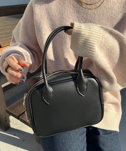 nemne store(ネンネストア)の「【nemne】2wayミニボストンショルダーバッグ(ショルダーバッグ・レディース・ブラック/ベージュ/ブラウン・フリー)」の14枚目の写真